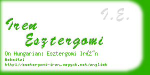 iren esztergomi business card